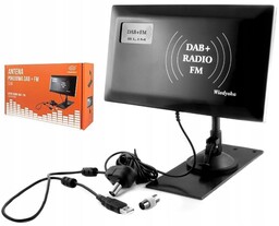 Antena radiowa Fm Ukf z zasilaczem pokojowa węwnetrzna