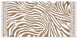 Ręcznik plażowy bambusowy 70x150 cm wzór safari beżowy