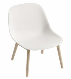 Muuto FIBER LOUNGE Fotel - Biały / Rama