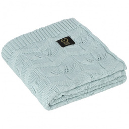 Yosoy kocyk ażurowy Leaves miętowy