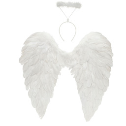 Zestaw skrzydła anioła białe 60 x 60 cm