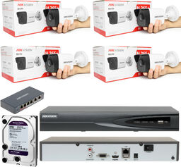 Zestaw do monitoringu IP 4 Kamery 2Mpx Full