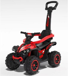 Leżaczek Baby Mix Mega z prowadnicą, czerwony