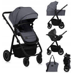 Wózek Wielofunkcyjny 3w1 gondola spacerówka fotelik Lionelo Amber