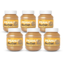 GymBeam Masło orzechowe 6 x 340 g gładkie