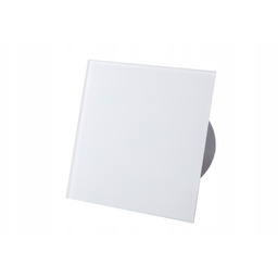 Kratka wentylacyjna szklany panel 16x16 fi100 biały mat