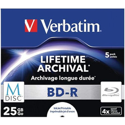 Verbatim M-Disc 43823, Płyty Blu-Ray, Srebrny