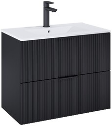 Roca Reef szafka 79x45x63 CZARNY MAT A857955532