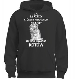 Bluza Z Kapturem Moja Miłość Do Koty Śmieszny