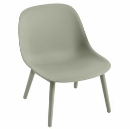 Muuto FIBER LOUNGE Fotel - Jasnozielony / Rama