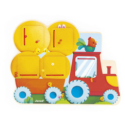 Janod Drewniana tablica szukaj i znajdź Traktor Farma