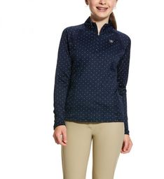 ARIAT Bluzka młodzieżowa SUNSTOPPER 2.0 SS20 - navy