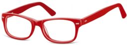 Sunoptic Okulary dziecięce zerówki Nerdy AK49 czerwone