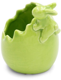 Ceramika wielkanocna zielony zajączek CW02-6