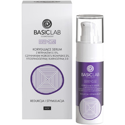 BASICLAB Esteticus Korygujące serum z 0,15% retinalem, fitosfingozyną