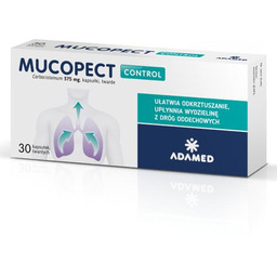 Mucopect Control Lek mukolityczny ułatwijący odksztuszanie, 30 kaps.