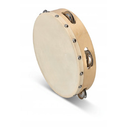 TAMBURYN 20 CM DREWNIANY NATURALNY INSTRUMENT MUZYCZNY ZABAWKA