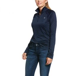 ARIAT Bluzka damska SUNSTOPPER 2.0 SS20 - navy