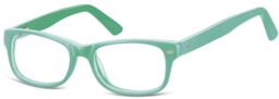 Sunoptic Okulary dziecięce zerówki Nerdy AK49B zielone (miętowe)