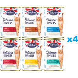 BUTCHER''S Delicious Dinners w galaretce dla kotów 24x400g