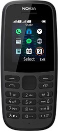 Solidny Wytrzyamały Telefon Komórkowy Nokia 105 Sim Roboczy