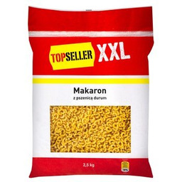 TOPSELLER XXL Makaron kolanka z pszenicą durum 2,5