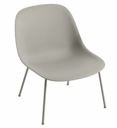 Muuto FIBER LOUNGE Fotel Szary - Rama Metalowa