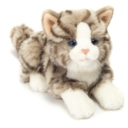Maskotka Kotek Szary Pręgowany leżący 20 cm Teddy