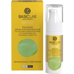 BASICLAB Esteticus Emulsyjne serum antyoksydacyjne z 6% ascorbyl