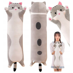 Długi Kotek Maskotka Pluszak Poduszka Duży Kot Xxl