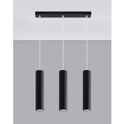 Sollux Lighting Lampa wisząca LAGOS 3 SL.0329 czarna