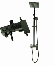 MAXO Zestaw natryskowy z baterią deszczownica ultra slim