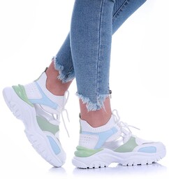 Wsuwane buty sportowe damskie wielokolorowe
