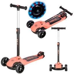 HLB122 Led Pink Hulajnoga Dziecięca Nils Fun