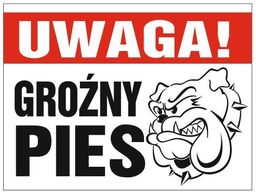 Tabliczka Uwaga groźny pies