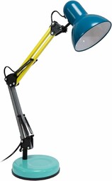 Vintage przegubowa lampa biurkowa Ralph Niebieska, miętowa, szara