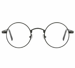 Sunoptic Okulary dziecięce zerówki okrągłe lenonki M5 czarny