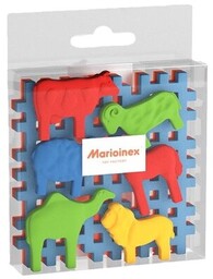 MARIOINEX Klocki elastyczne Mini Waffle Animals + podstawy