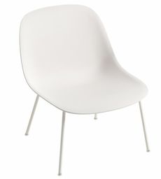 Muuto FIBER LOUNGE Fotel Biały - Rama Metalowa