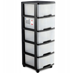 Regał na kółkach Curver 100L, czarny