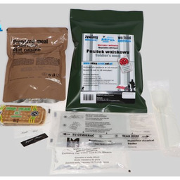 Posiłek wojskowy 10 gulasz z fasoli i kiełbasy