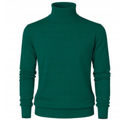 Sweter z golfem golf męski z kaszmiru