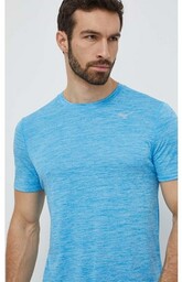 Mizuno t-shirt do biegania Impulse Core kolor niebieski