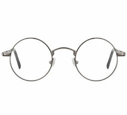 Sunoptic Okulary dziecięce zerówki okrągłe lenonki M5A ciemne
