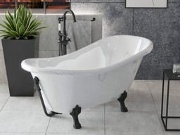 BESCO WKO-160W+CZ OTYLIA wanna wolnostojąca nogi czarne 160