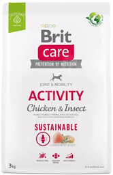 Brit care dog sustainable activity chicken insect 3kg