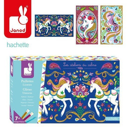 Janod, zestaw kreatywny Magiczny brokat jednorożec