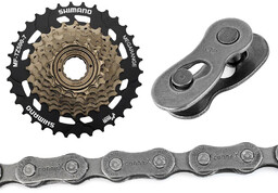 Shimano Zestaw Wolnobieg nakręcany MF-TZ500 MEGARANGE 7 rz.