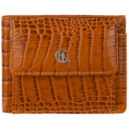 Mały portfel skórzany Canaletto z wzorem krokodylej skóry