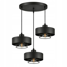 Lampa sufitowa, żyrandol wisząca 3xE27 Sisu czarna